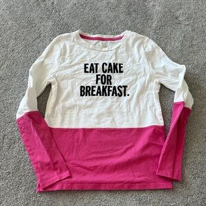 kate spade White and Pink Slogan Long Sleeve Tee